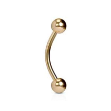 Piercing do obočí, barva růžové zlato