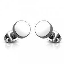 Ocelové náušnice  placičky, 4 mm