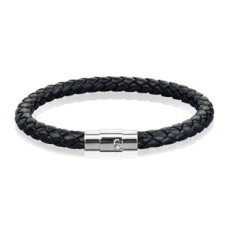 Náramek proplétaný černý, délka 21,5 cm