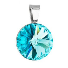 Stříbrný přívěšek rivoli Crystals from Swarovski® Light Turquoise