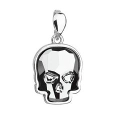 Stříbrný přívěšek lebka s kamenem Crystals from Swarovski® Light Chrome