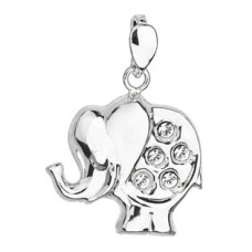 Stříbrný přívěšek slon s kameny Crystals from Swarovski® 