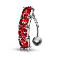 Piercing do pupíku s kamínky