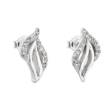 Stříbrné náušnice lístky