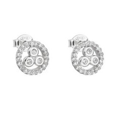 Stříbrné náušnice kolečka se zirkony