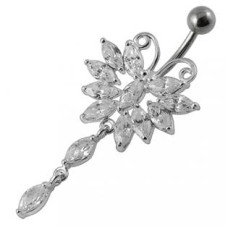 Piercing do pupíku - motýlek
