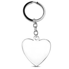 Ocelový přívěsek na klíče - srdíčko