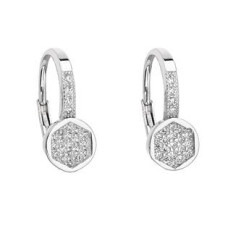 Stříbrné dámské náušnice s čirými zirkony