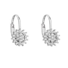 Stříbrné náušnice s čirými zirkony
