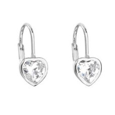 Stříbrné dámské náušnice srdíčka