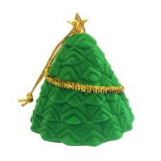 Vánoční semišová dárková krabička, stromek