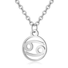 Ocelový řetízek s přívěškem znamení rak