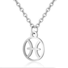 Ocelový řetízek s přívěškem znamení ryby