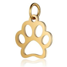 Malý zlacený ocelový přívěšek tlapka