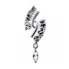 Stříbrný piercing do pupíku