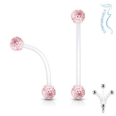 Pružný těhotenský piercing do pupíku