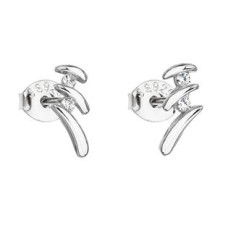 Stříbrné náušnice s čirými kamínky