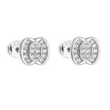 Stříbrné náušnice pecky se zirkony