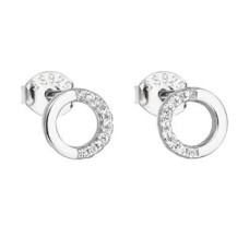 Stříbrné náušnice kolečka se zirkony