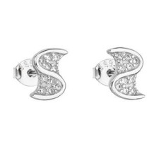 Stříbrné náušnice esíčka se zirkony