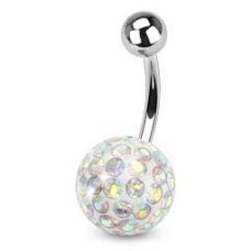 Piercing do pupíku s kamínky Crystals From Swarovski® AB