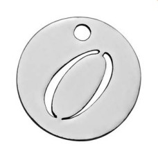 Drobný kulatý ocelový přívěšek - číslice