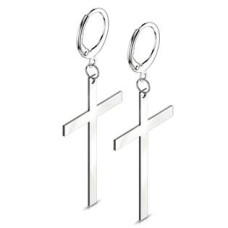 Ocelové náušnice křížky