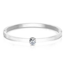 Otevírací ocelový náramek s kamínkem