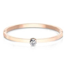 Otevírací ocelový náramek s kamínkem