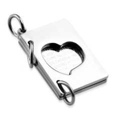 Ocelový přívěšek srdce