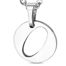 Ocelový přívěšek písmeno - iniciála O