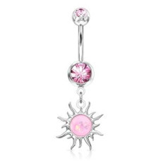 Visací piercing do pupíku sluníčko