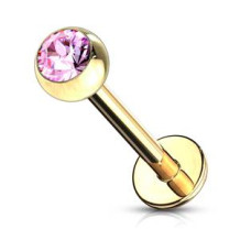 Pozlacený piercing do brady - labreta