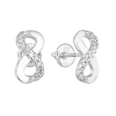 Stříbrné náušnice nekonečno