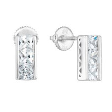 Stříbrné náušnice obdélníky