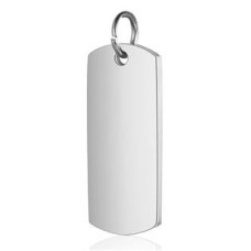 Ocelový přívěšek - vojenská známka podlouhlá