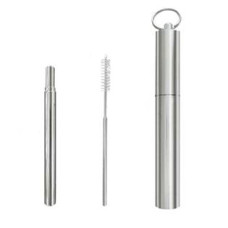 Skládací cestovní brčko s hliníkovým obalem