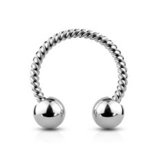 Piercing podkova vroubkovná