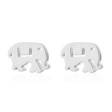 Ocelové náušnice - sloni