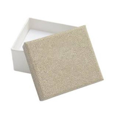 Dárková krabička na náušnice, stříbřitě hnědá