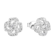Stříbrné náušnice kytičky se zirkony