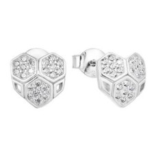 Stříbrné náušnice srdce se zirkony