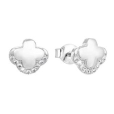 Stříbrné náušnice křížky se zirkony