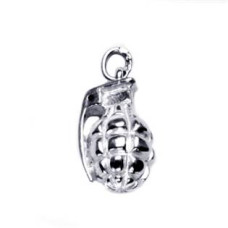 Stříbrný přívěsek - ruční granát