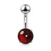 Piercing do pupíku s kulatým kmenem