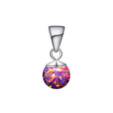 Stříbrný opálový přívěšek - kulička 5 mm