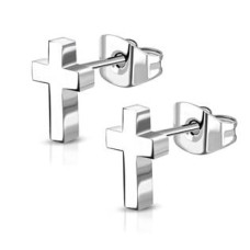 Ocelové náušnice křížky