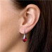 Sada náušnic a přívěšku se srdíčky Crystals from Swarovski® Siam