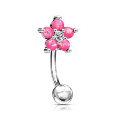 Piercing do obočí kytička