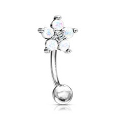 Piercing do obočí kytička